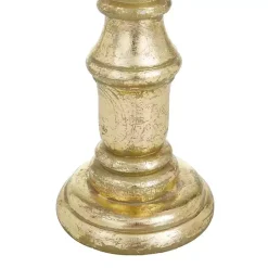 Online Kirklands Home Carved Mango Wood Candle Holders, Set of 3 Gold