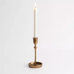 Sale Kirklands Home Cast Iron Taper Candle Holder, 8 in. Gold