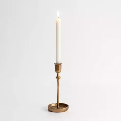 Kirklands Home Cast Iron Taper Candle Holder, 10 in. Gold
