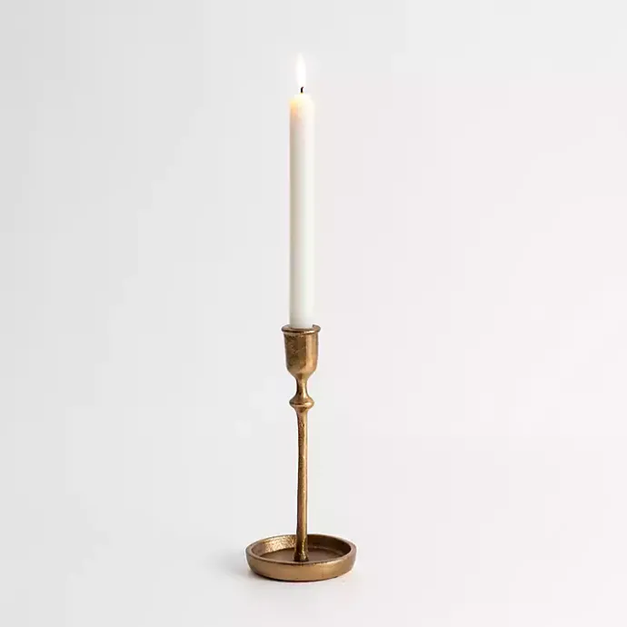 Kirklands Home Cast Iron Taper Candle Holder, 10 in. Gold