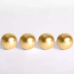 Clearance Kirklands Home Ceramic 3 in. Orbs, Set of 4 Gold