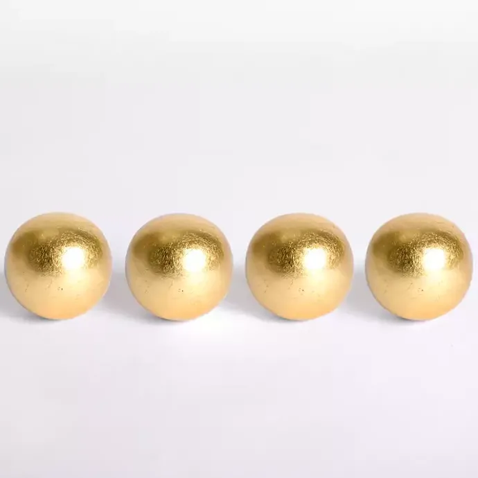 Clearance Kirklands Home Ceramic 3 in. Orbs, Set of 4 Gold