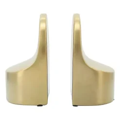 Clearance Kirklands Home Ceramic Curved Bookends Gold