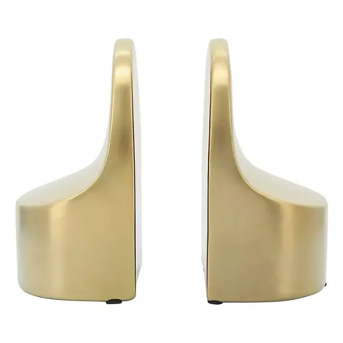 Clearance Kirklands Home Ceramic Curved Bookends Gold