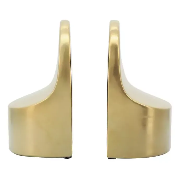 Clearance Kirklands Home Ceramic Curved Bookends Gold