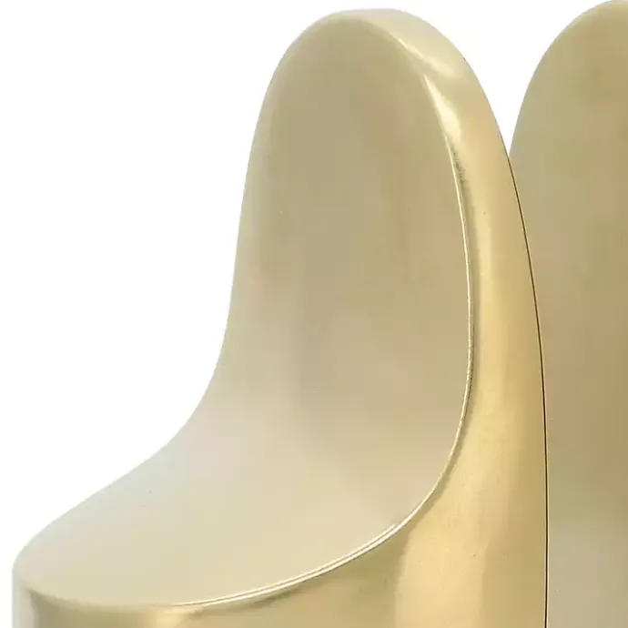 Clearance Kirklands Home Ceramic Curved Bookends Gold