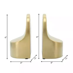 Clearance Kirklands Home Ceramic Curved Bookends Gold