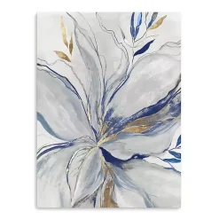 Kirklands Home Gold Charcoal Bloom Canvas Art Print, 24x32 in.