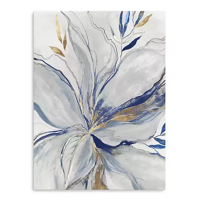 Kirklands Home Gold Charcoal Bloom Canvas Art Print, 24x32 in.