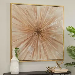 Clearance Kirklands Home Gold Contemporary Burst Framed Canvas Art Print