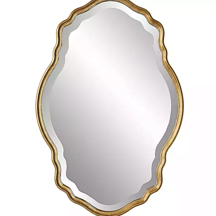 Best Kirklands Home Gold Curved Beveled Frame Mirror