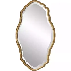 Best Kirklands Home Gold Curved Beveled Frame Mirror
