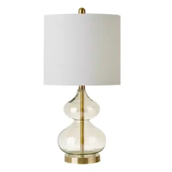 Sale Kirklands Home Curved Glass Table Lamps, Set of 2 Gold