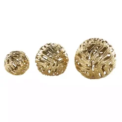 Clearance Kirklands Home Cut-Out Metal Orbs, Set of 3 Gold