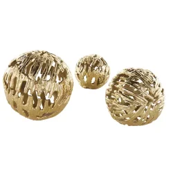 Clearance Kirklands Home Cut-Out Metal Orbs, Set of 3 Gold