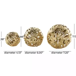 Clearance Kirklands Home Cut-Out Metal Orbs, Set of 3 Gold