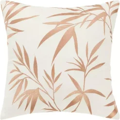 Best Kirklands Home Gold Embroidered Botanical Throw Pillow
