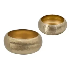 Discount Kirklands Home Etched Metal Bowls, Set of 2 Gold