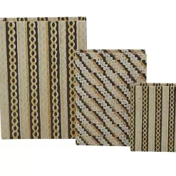 Sale Kirklands Home Gold Faux Leather Chain Link Book Boxes, Set of 3