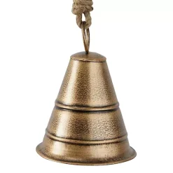 Discount Kirklands Home Flared Metal Hanging Bells, Set of 3 Gold