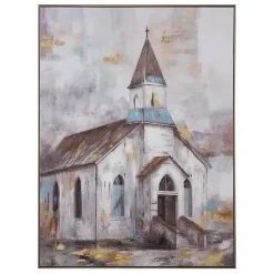 Online Kirklands Home Gold Foil Steeple Framed Canvas Art Print