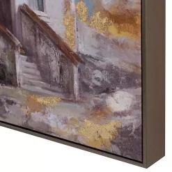 Online Kirklands Home Gold Foil Steeple Framed Canvas Art Print