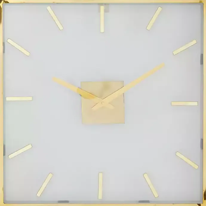Kirklands Home Gold Frame & Clear Face Wall Clock