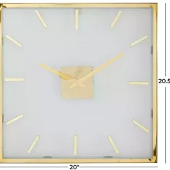 Kirklands Home Gold Frame & Clear Face Wall Clock