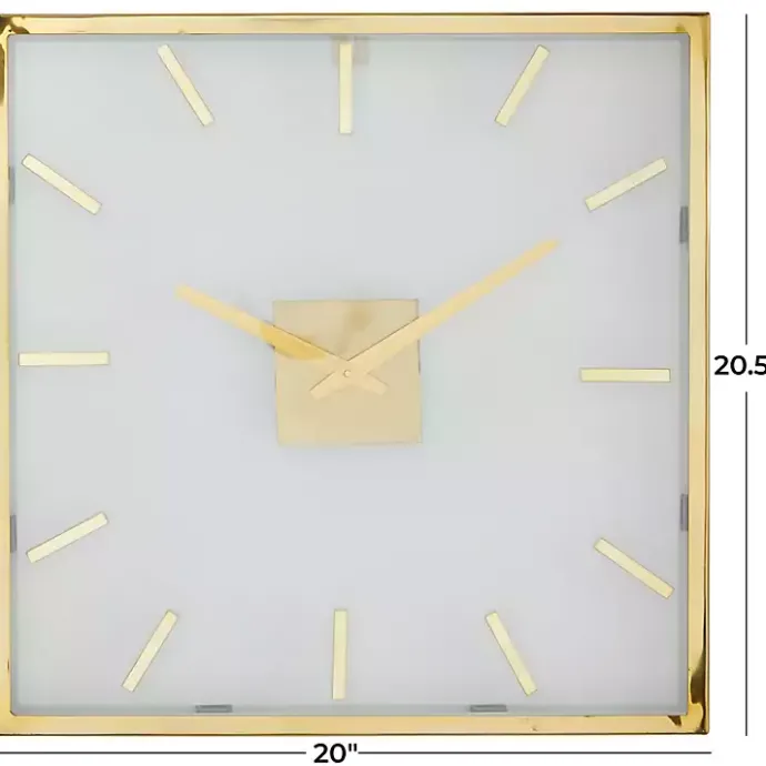 Kirklands Home Gold Frame & Clear Face Wall Clock