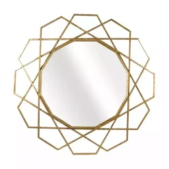 Sale Kirklands Home Gold Geometric Frame Wall Mirror