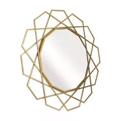 Sale Kirklands Home Gold Geometric Frame Wall Mirror