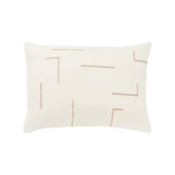 Hot Kirklands Home Gold Geometric Woven Lines Throw Pillow