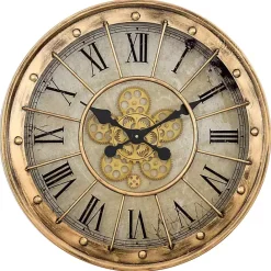 Online Kirklands Home Gold Gilded Frame Round Wall Clock