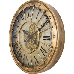 Online Kirklands Home Gold Gilded Frame Round Wall Clock