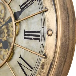 Online Kirklands Home Gold Gilded Frame Round Wall Clock