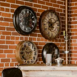 Online Kirklands Home Gold Gilded Frame Round Wall Clock