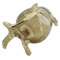 New Kirklands Home Glass and Metal Driftwood Candle Holder Gold