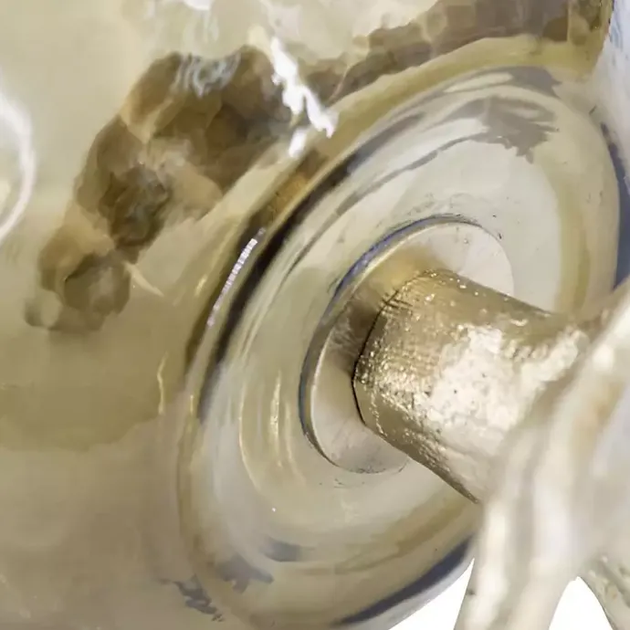 New Kirklands Home Glass and Metal Driftwood Candle Holder Gold