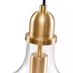 Outlet Kirklands Home Glass Avalon Pendant Light Gold