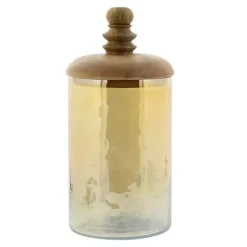 Sale Kirklands Home Glass Jars, Set of 2 Gold
