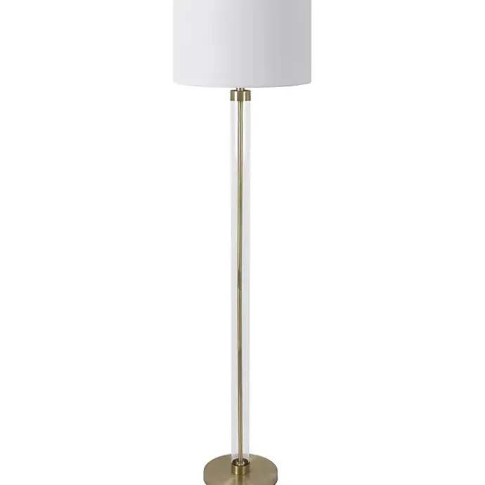 Hot Kirklands Home Glass Modern Floor Lamp Gold