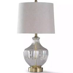 Sale Kirklands Home Gold Glass Traditional Table Lamp Tan