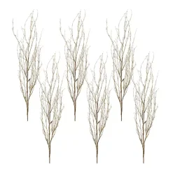 Sale Kirklands Home Glitter Branch Stems, Set of 6 Gold