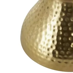 New Kirklands Home Hammered Hourglass Accent Table Gold