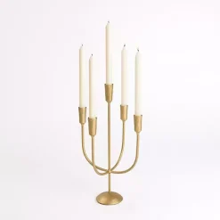 Best Kirklands Home Iron 5-Arm Candelabra Gold