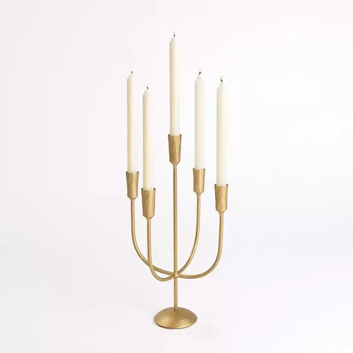 Best Kirklands Home Iron 5-Arm Candelabra Gold