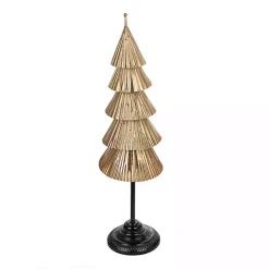 Best Kirklands Home Iron Christmas Tree on Black Base, 35 in. Gold
