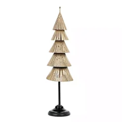 Best Kirklands Home Iron Christmas Tree on Black Base, 35 in. Gold