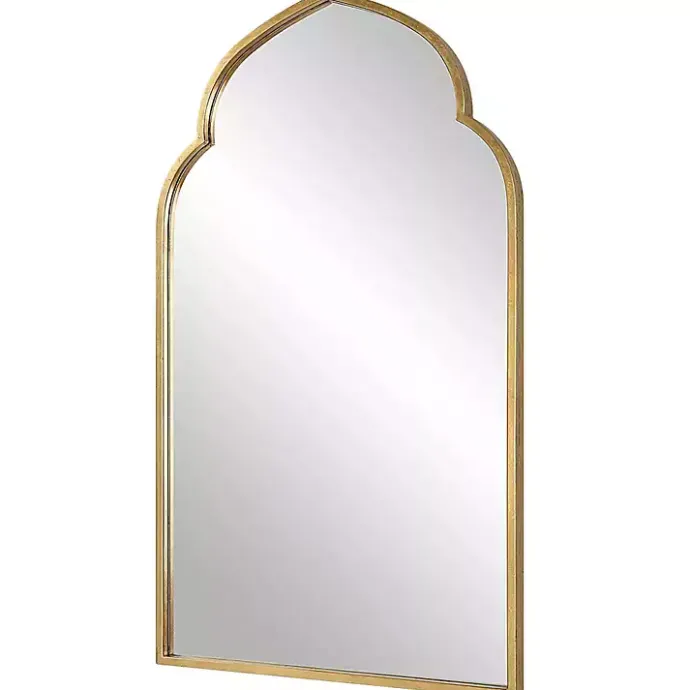Best Kirklands Home Gold Leaf Arched Frame Wall Mirror