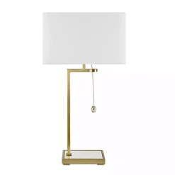 Best Kirklands Home Gold L-Shape Marlowe Table Lamp White